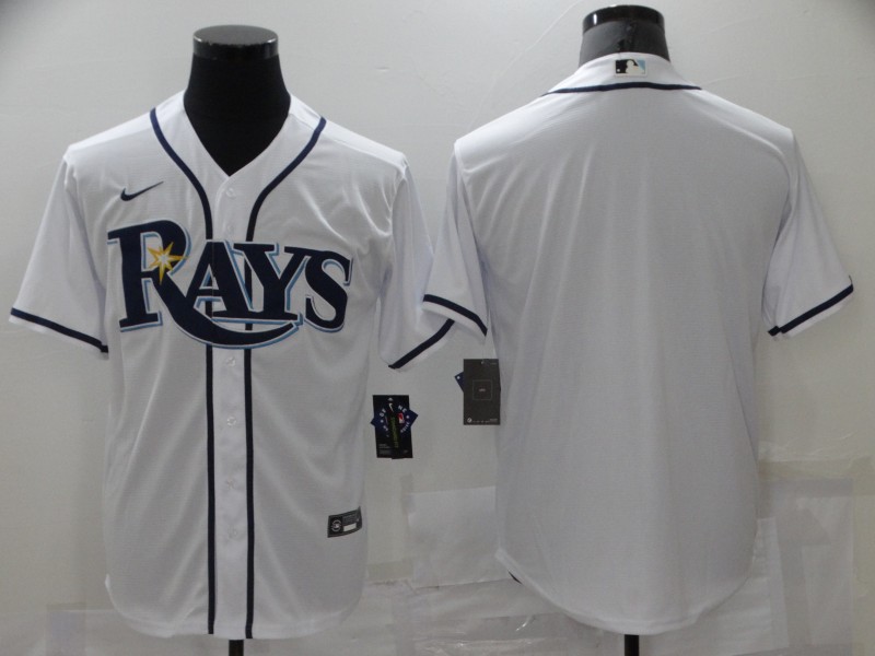 Men's Tampa Bay Rays White Home Blank Jersey